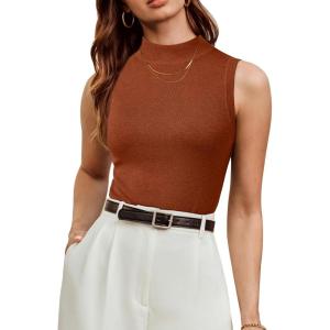imageArachampampCloz Womens Wool Blend Sweater Soft Turtleneck AllSeason Casual Tank 2025Caramel