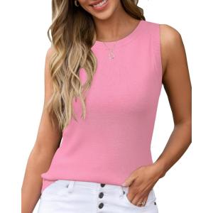 imageArachampampCloz Womens Wool Blend Sweaters Non See Through AllSeason Business Casual Tank 2025Pink