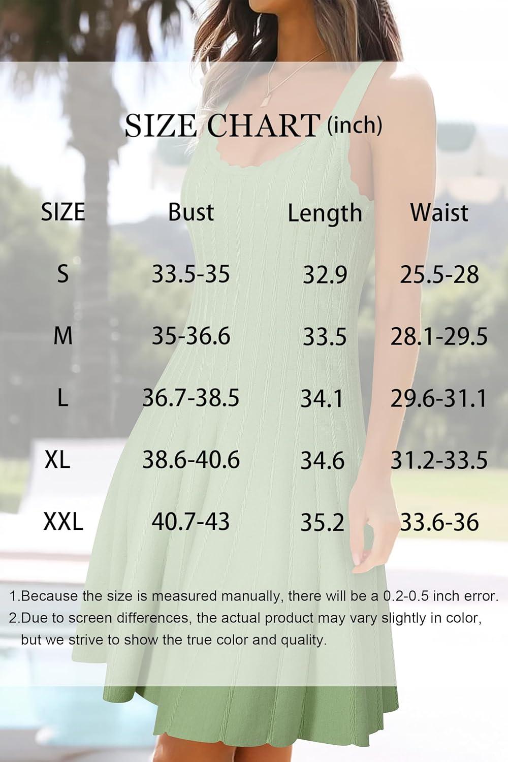 imageArachampampCloz Womens 2025 Summer Dresses Knitted Sleeveless Spring Casual Flowy A Line Beach Vacation Mini SundressLight Green