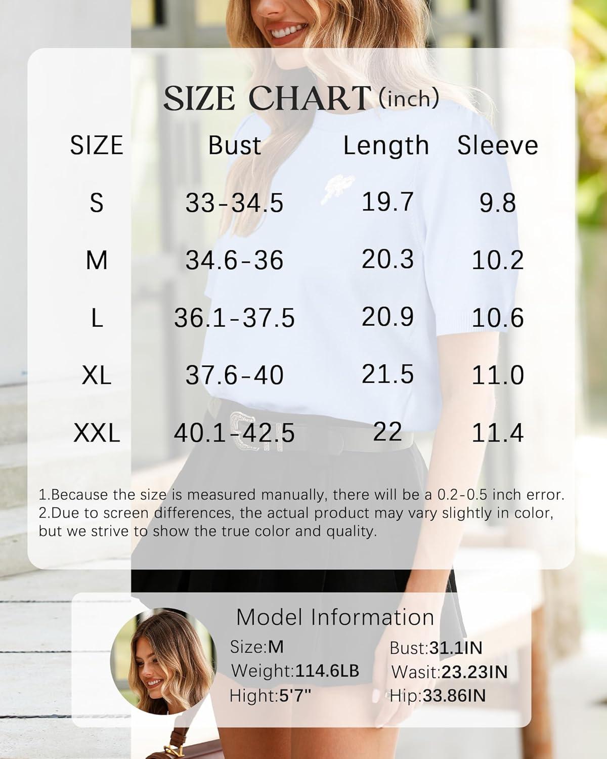 imageArachampampCloz Womens Puff Short Sleeve Shirts 2025 Summer Crew Neck Sequin Cute Crop Tops Trendy Casual PulloverSky Blue