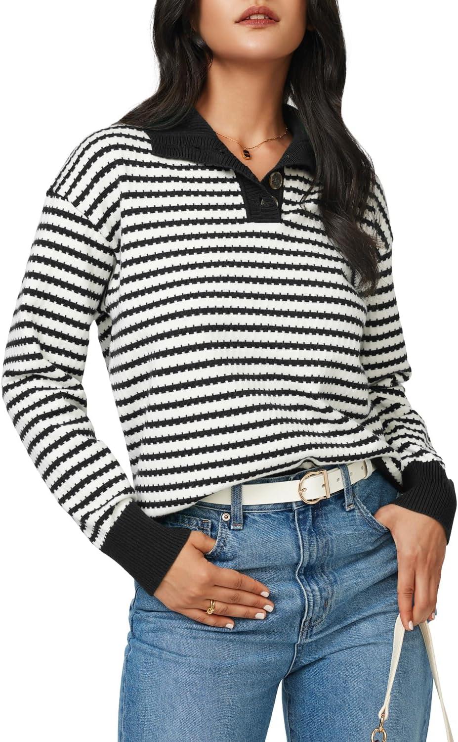 imageArachampampCloz Womens Swaters 2024 Fall Fashion Outfits Long Sleeve Crewneck Knit Tops Ruffle Casual TShirts Cute Tees BlousesBlack3170