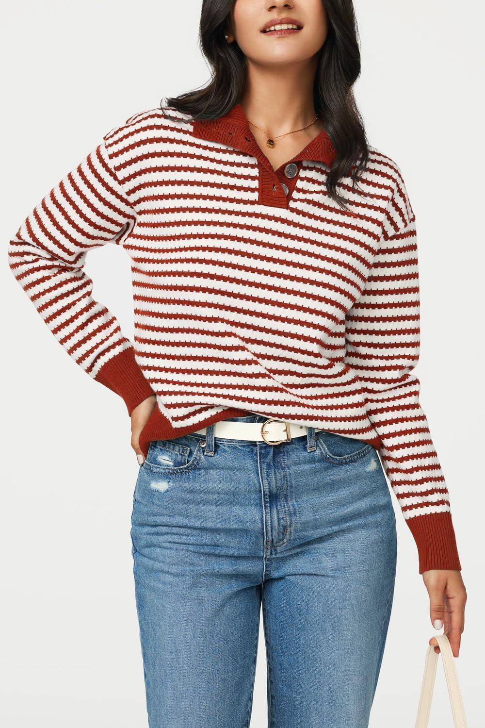 imageArachampampCloz Womens Swaters 2024 Fall Fashion Outfits Long Sleeve Crewneck Knit Tops Ruffle Casual TShirts Cute Tees BlousesRed3170