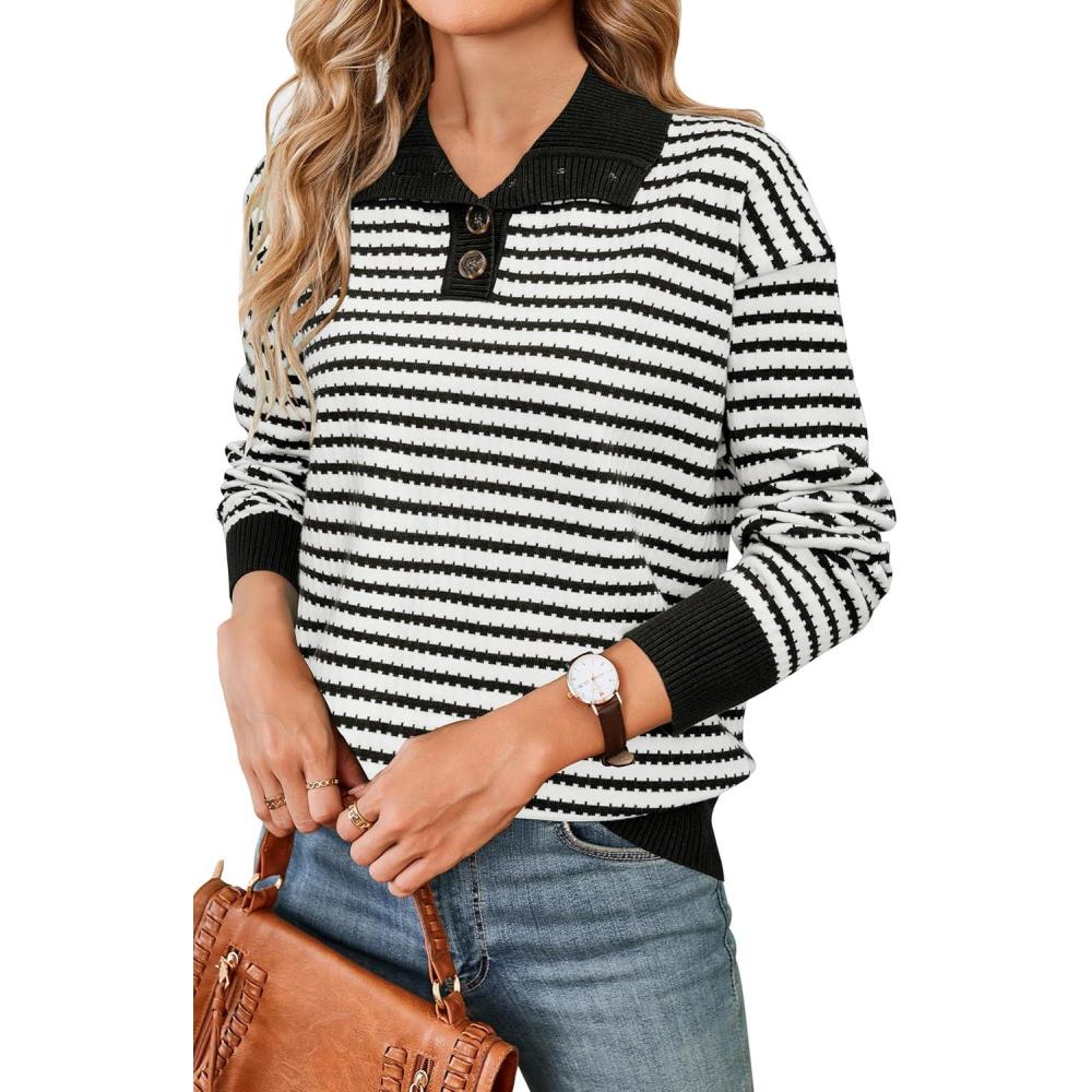 imageArachampampCloz Womens Swaters 2024 Fall Fashion Outfits Long Sleeve Crewneck Knit Tops Ruffle Casual TShirts Cute Tees BlousesBlack3170
