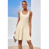 imageArachampampCloz Womens 2025 Summer Dresses Knitted Sleeveless Spring Casual Flowy A Line Beach Vacation Mini SundressBeige
