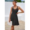 imageArachampampCloz Womens 2025 Summer Dresses Knitted Sleeveless Spring Casual Flowy A Line Beach Vacation Mini SundressBlack