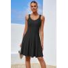 imageArachampampCloz Womens 2025 Summer Dresses Knitted Sleeveless Spring Casual Flowy A Line Beach Vacation Mini SundressBlack