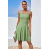imageArachampampCloz Womens 2025 Summer Dresses Knitted Sleeveless Spring Casual Flowy A Line Beach Vacation Mini SundressLight Green