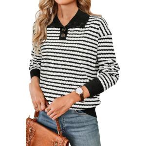 imageArachampampCloz Womens Swaters 2024 Fall Fashion Outfits Long Sleeve Crewneck Knit Tops Ruffle Casual TShirts Cute Tees BlousesBlack3170