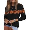 imageArachampampCloz Womens Wool Blend Classic Crew Neck Casual Fall SweatersHalloween Pumpkin