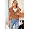 imageArachampampCloz Sweaters Vest Women Fall Fleece Sleeveless V Neck Loose Ribbed Knit Pullover Sweater Vest Tops for WomenCamel