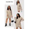 imageArachampampCloz Womens Fall Fashion 2024 Sweater Dress Oversized Crew Neck Long Sleeve Knit Pullover Winter ClothesApricot