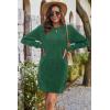 imageArachampampCloz Womens Fall Fashion 2024 Sweater Dress Oversized Crew Neck Long Sleeve Knit Pullover Winter ClothesGreen