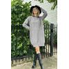 imageArachampampCloz Womens Fall Fashion 2024 Sweater Dress Oversized Crew Neck Long Sleeve Knit Pullover Winter ClothesGrey
