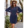 imageArachampampCloz Womens Fall Fashion 2024 Sweater Dress Oversized Crew Neck Long Sleeve Knit Pullover Winter ClothesNavy