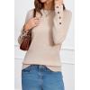 imageArachampampCloz Womens Wool Blend ButtonCuff Fall Fashion Casual SweatersApricot