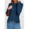 imageArachampampCloz Womens Wool Blend ButtonCuff Fall Fashion Casual SweatersDark Blue