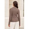 imageArachampampCloz Womens Wool Blend Polo Sweater Shirt Business Casual Slim Fitted Fall Tops 2025Coffee