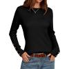 imageArachampampCloz Womens Wool Blend ButtonCuff Fall Fashion Casual SweatersBlack