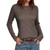 imageArachampampCloz Womens Wool Blend ButtonCuff Fall Fashion Casual SweatersCoffee