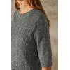imageArachampampCloz Womens Wool Blend Old Money Cable Knit Elbow Sleeve Sweaters 2025Dark Graycable
