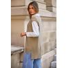 imageArachampampCloz Womens Wool Blend Side Slit High Low Versatile V Neck Fall Sweater Vests 2025Khaki