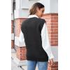 imageArachampampCloz Womens Sweater Vest 2024 Fall Winter Knitted V Neck Oversized Casual Cap Sleeve Pullover Tank TopsBlack
