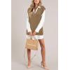 imageArachampampCloz Womens Sweater Vest 2024 Fall Winter Knitted V Neck Oversized Casual Cap Sleeve Pullover Tank TopsCamel