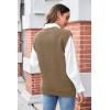 imageArachampampCloz Womens Sweater Vest 2024 Fall Winter Knitted V Neck Oversized Casual Cap Sleeve Pullover Tank TopsCamel