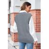imageArachampampCloz Womens Sweater Vest 2024 Fall Winter Knitted V Neck Oversized Casual Cap Sleeve Pullover Tank TopsGrey