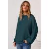 imageArachampampCloz Womens Wool Blend Oversized Sweaters Crewneck Casual Fall Outfits Fashion TopsDark Green