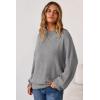 imageArachampampCloz Womens Wool Blend Oversized Sweaters Crewneck Casual Fall Outfits Fashion TopsGray