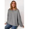 imageArachampampCloz Womens Wool Blend Oversized Sweaters Crewneck Casual Fall Outfits Fashion TopsGray