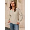 imageArachampampCloz Womens Wool Blend V Neck Fall Business Casual Sweater Tops 2025Apricot Oatmeal