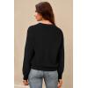 imageArachampampCloz Womens Wool Blend V Neck Fall Business Casual Sweater Tops 2025Black
