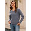 imageArachampampCloz Womens Wool Blend V Neck Fall Business Casual Sweater Tops 2025Dark Grey