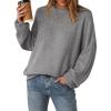 imageArachampampCloz Womens Wool Blend Oversized Sweaters Crewneck Casual Fall Outfits Fashion TopsGray