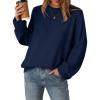 imageArachampampCloz Womens Wool Blend Oversized Sweaters Crewneck Casual Fall Outfits Fashion TopsNavy