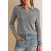 imageArachampampCloz Womens Wool Blend Collared Fall Pullover Sweaters Business Casual Outfits 2025Dark Gray