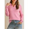 imageArachampampCloz Womens Wool Blend Collared Fall Pullover Sweaters Business Casual Outfits 2025Pink