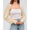 imageArachampampCloz Womens Wool Blend Bolero Shrug Fall Fashion Cropped Cardigans 2025Apricot