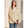 imageArachampampCloz Womens Wool Blend Oversized V Neck Casual Sweaters 2025Apricot