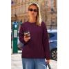 imageArachampampCloz Womens Wool Blend Cable Knit Fall Winter Chunky Oversized Sweaters 2025Burgundy Dark Red