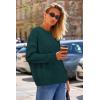 imageArachampampCloz Womens Wool Blend Cable Knit Fall Winter Chunky Oversized Sweaters 2025Green