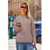 imageArachampampCloz Womens Wool Blend Cable Knit Fall Winter Chunky Oversized Sweaters 2025Light Nutmeg