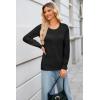 imageArachampampCloz Womens Fall Sweaters 2024 Crochet Crew Neck Long Sleeve Knit Tops Pullover Fashion Clothes OutfitsBlack