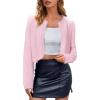 imageArachampampCloz Womens Wool Blend Faux Fur Coat Winter Chic Cropped Jacket 2025Pink