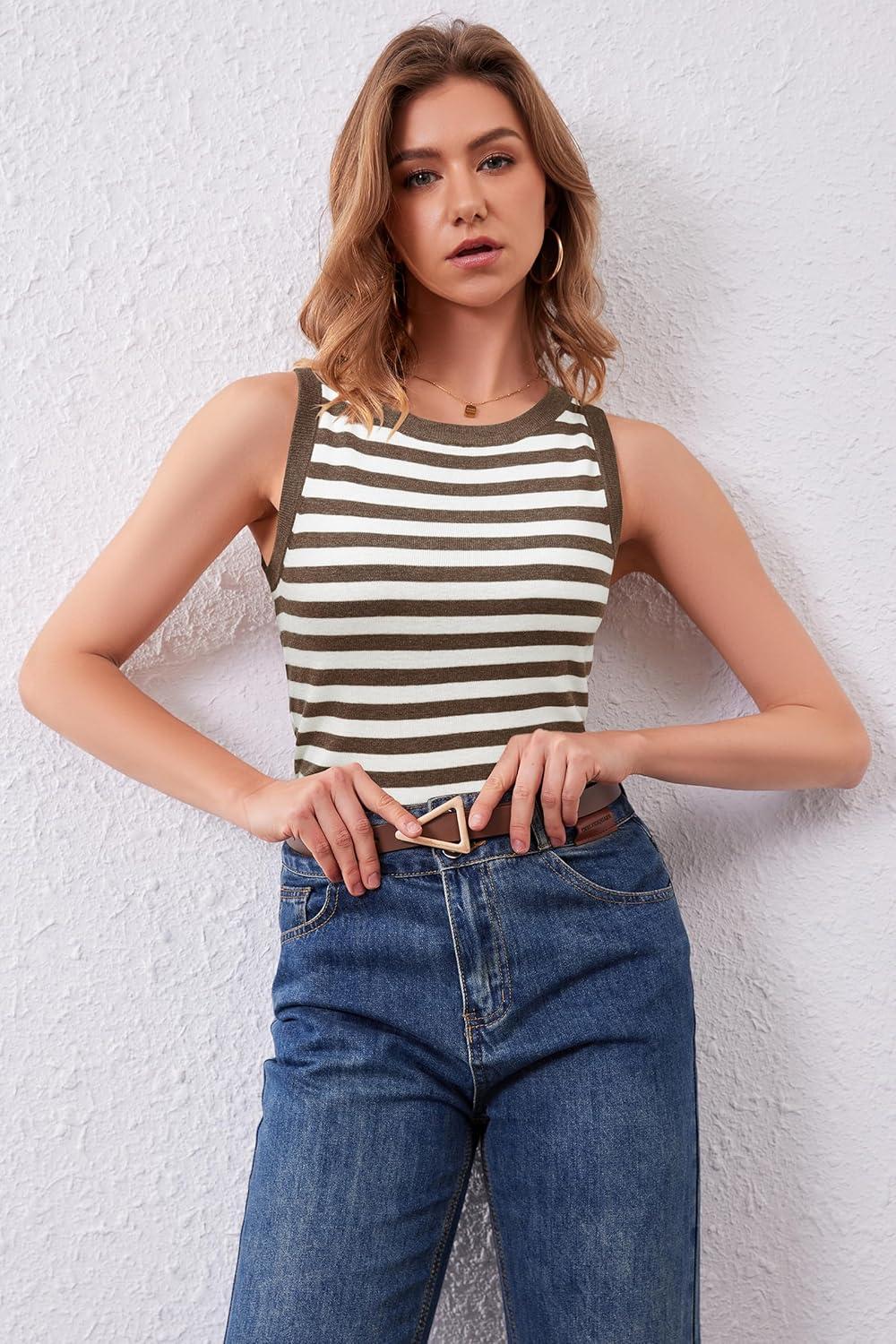 imageArachampampCloz Womens Wool Blend Sweaters Non See Through AllSeason Business Casual Tank 2025Coffeebeige