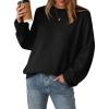 imageArachampampCloz Womens Wool Blend Oversized Sweaters Crewneck Casual Fall Outfits Fashion TopsBlack Balck