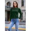imageArachampampCloz 2024 Fall Sweaters Long Puff Sleeve Tops Crew Neck Special Dots Trendy Casual Lightweight Pullover Clothes OutfitsGreen