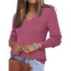 imageArachampampCloz Womens Wool Blend Fall Sweaters Business Casual OutfitsRose Red
